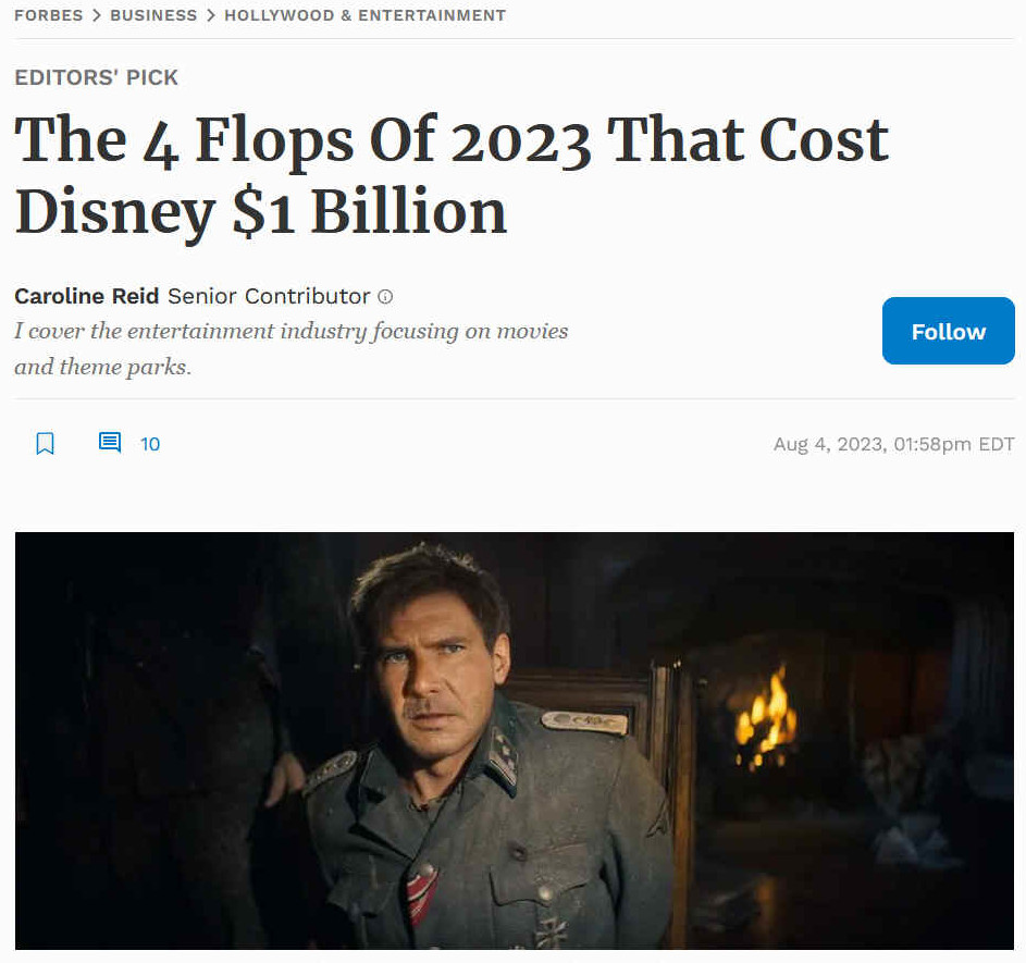 The four flops of 2023 that cost Disney $1billion dollars